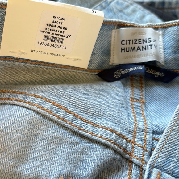 NWT Citizens of Humanity Paloma Baggy Jeans Alemayde size 27 - Picture 7 of 9